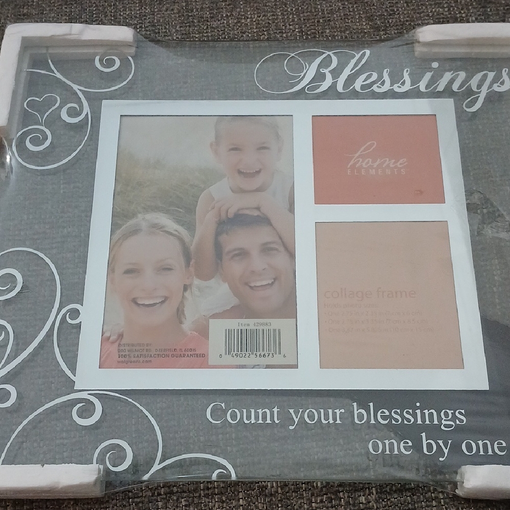 Element Clear Glass Blessings Picture Frame Silver Designs.